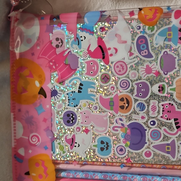 Halloween Stationary Reuseable Pouch Journal Colored Pencils Erasers Stickers - Picture 7 of 11